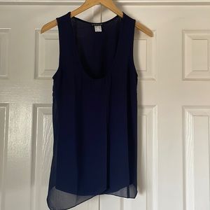 🌟NEW Chiffon Overlay Blue Top Size Medium